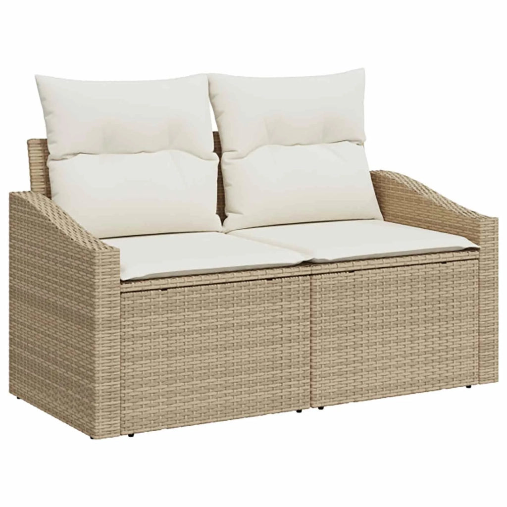 Set di divani 8 pz Beige e Bianco Crema 3448234