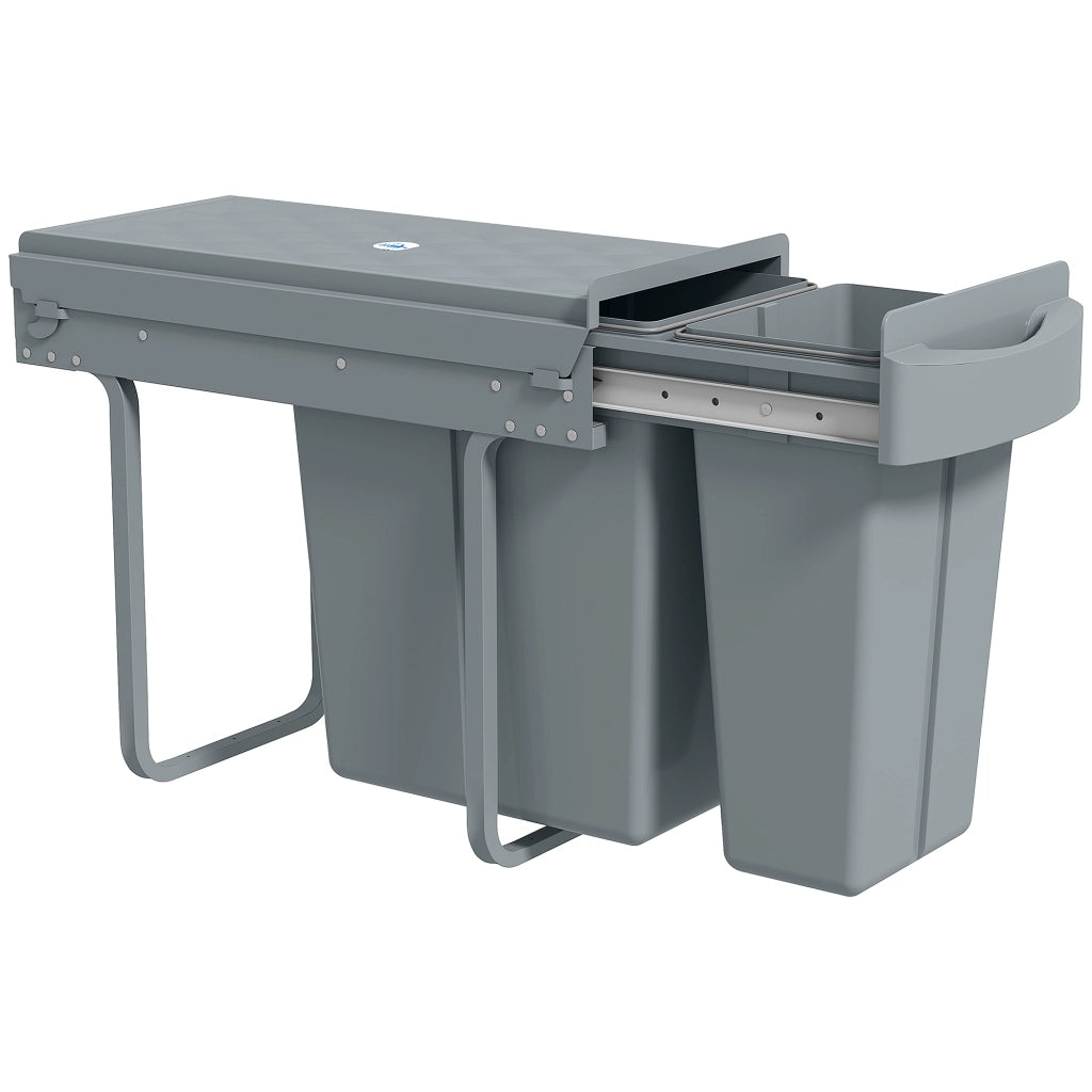 Cestino per rifiuti da cucina scorrevole ¨C Minimal ¨C grigio 52x26x40,8cm