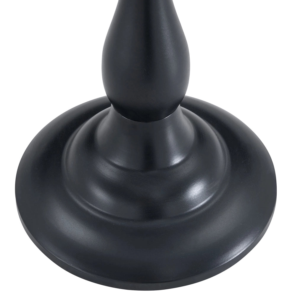 TAVOLINO Rotondo in Vetro Temperato Nero Ø 50 cm