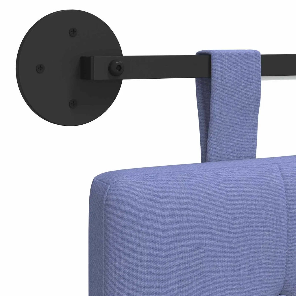 Testiera sospesa Con luce LED Blu jeans Tessuto 3424461