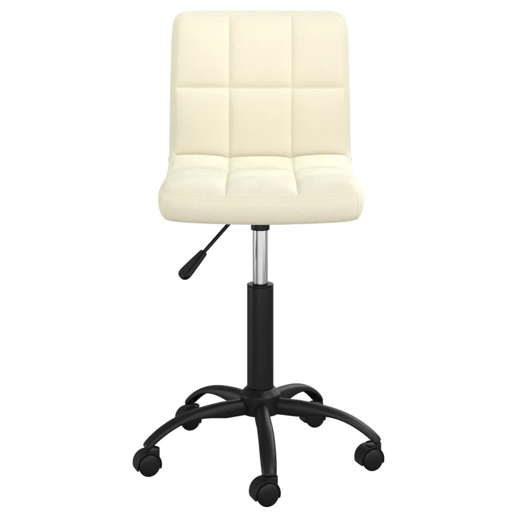 Sedia da Pranzo Girevole Crema in Velluto 3087595