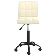 Sedia da Pranzo Girevole Crema in Velluto 3087595