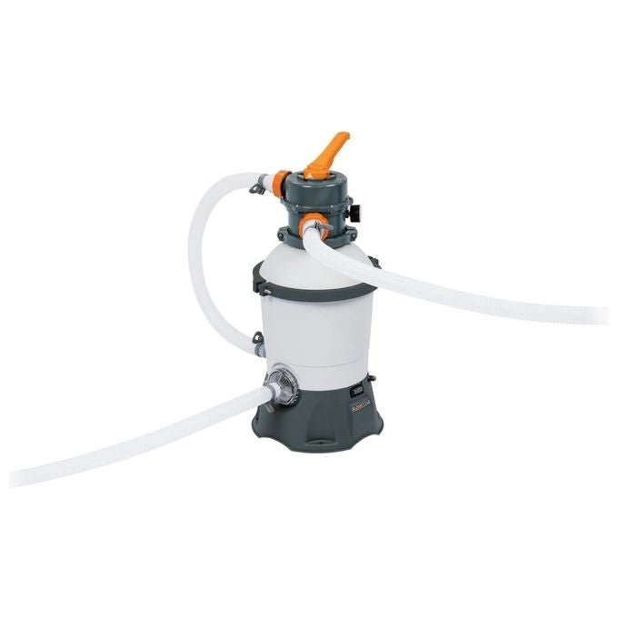 Bestway MQ01ABF050 Pompa filtro a sabbia 3028 L-h 220-240V 85W per piscine da 1100 a 18100 litri con valvola 6 posizioni timer e dosatore ChemConnect colore Nero