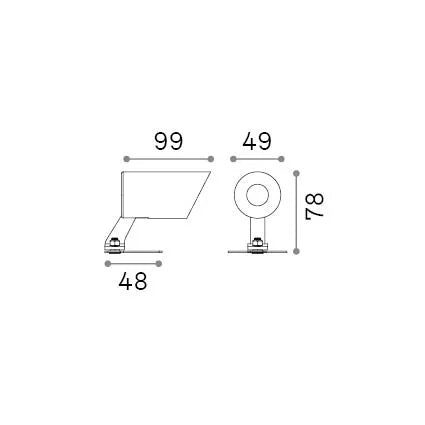 Applique Per Esterno Koala 1 Luce Led Integrato Nero 7W Ip65