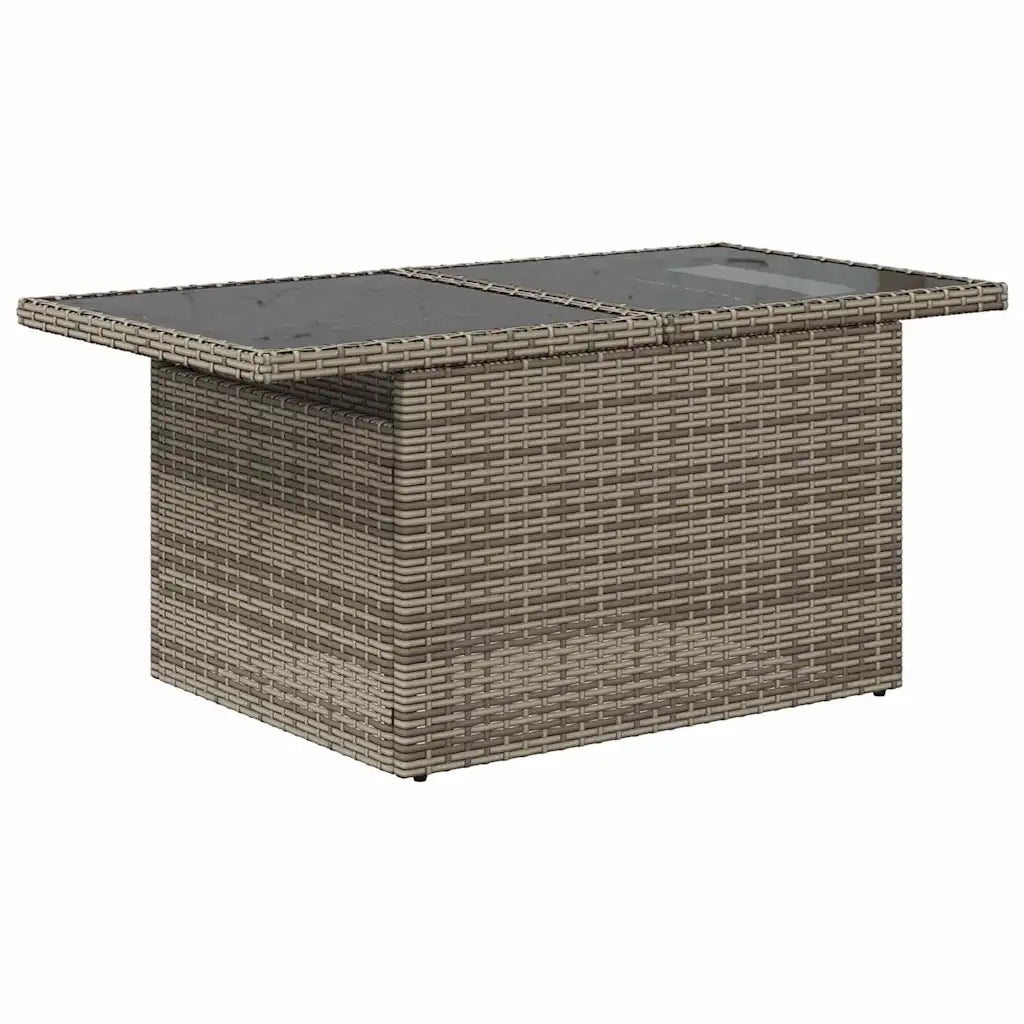 Set Divano da Giardino 9pz con Cuscini Grigio Polyrattan Acacia 3326532