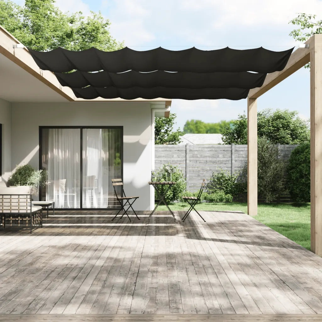 Paravento Verticale-Pannello per balcone Antracite 140x420 cm in Tessuto Oxford