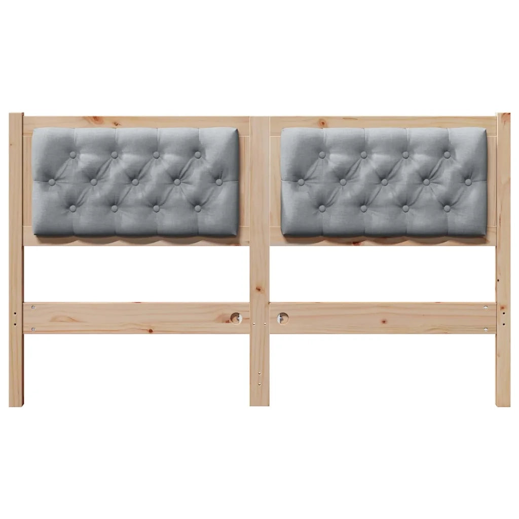 Testiera | Testata Marrone e grigio chiaro 150 cm Legno di pino massello