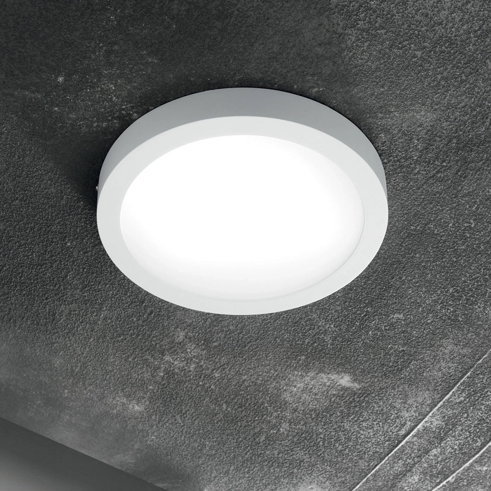 Applique Moderna Round Universal Alluminio-Plastiche Bianco Led 13,5W 3000K D17