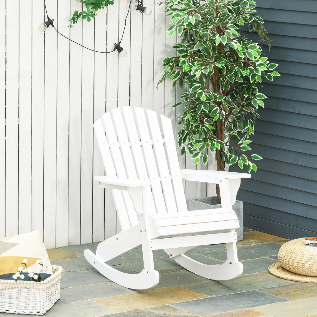 Poltrona dondolo da giardino ¨C Minimal ¨C Bianco 77x94x97 cm