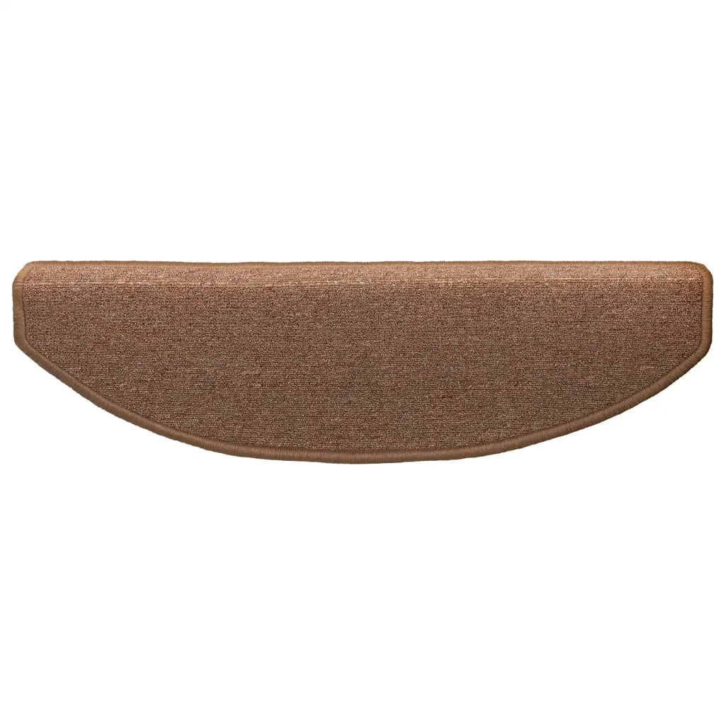 Tappetini per scale autoadesivi Semicircolare 15 pz | Gradini per Scale Marrone