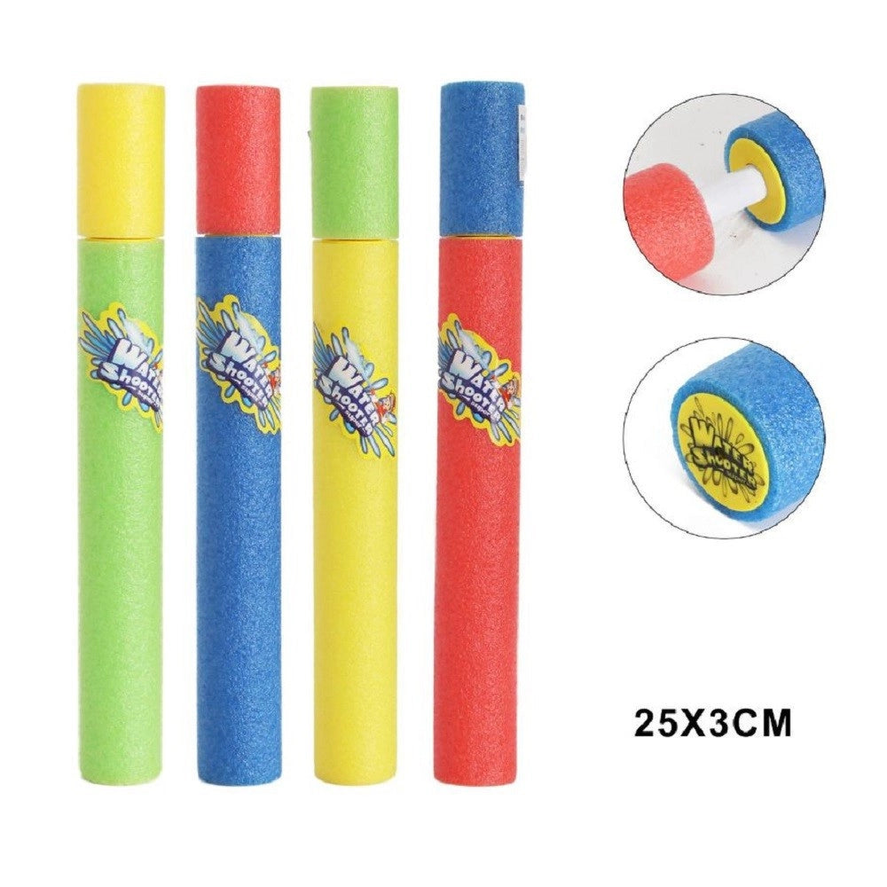 Trade Shop - Pistola Ad Acqua 25x3cm Tubo Sparatutto In Schiuma Gioco Estivo Spiaggia 605471 -