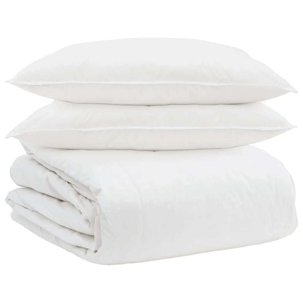 Set di Piumoni con cuscino 3 pcs Bianco Piuma d'anatra 3377083