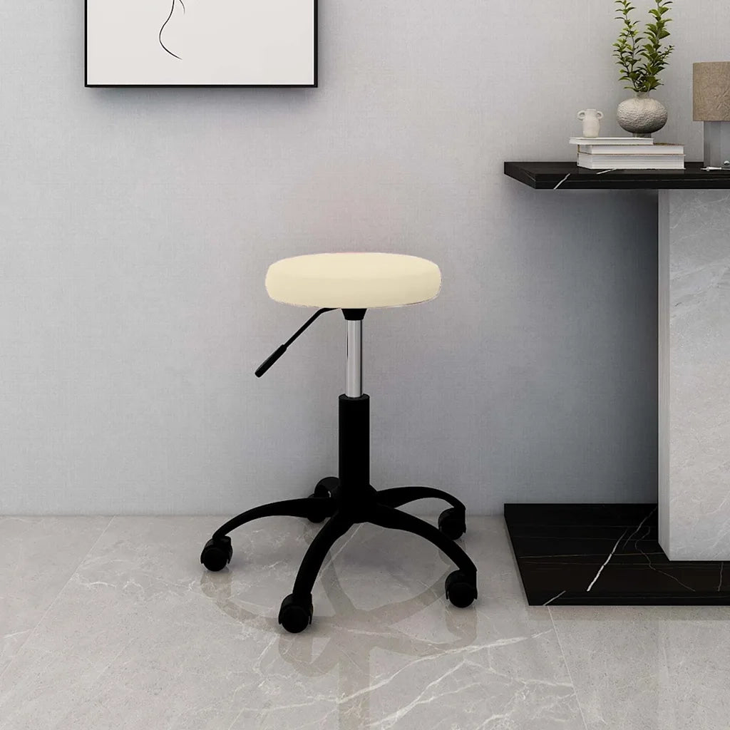 Sedia Girevole da Ufficio Crema in Velluto 333173