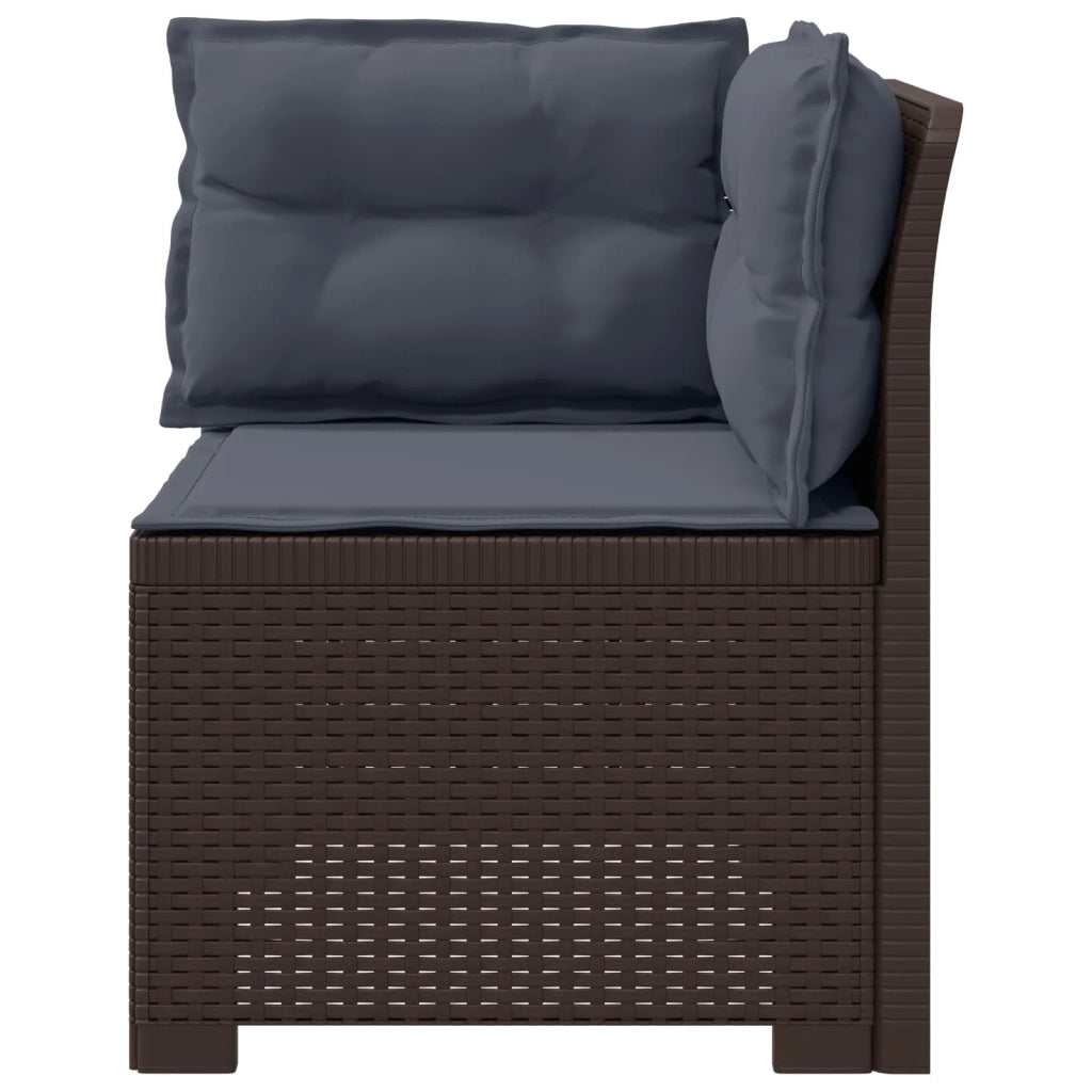 Divano da Giardino a 1 Posto con Cuscini Aspetto Rattan PP 8011839