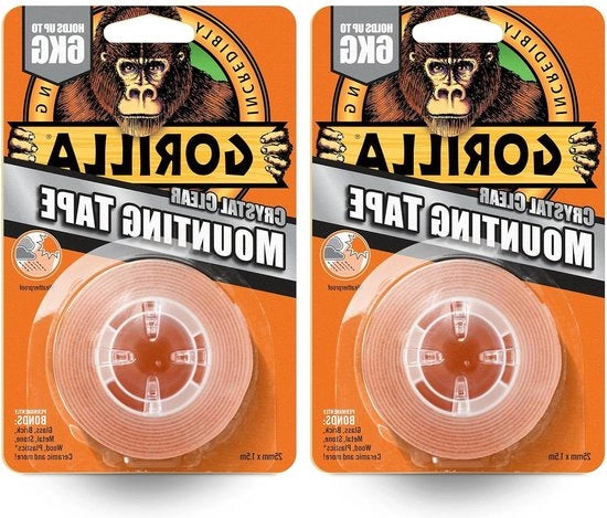 Tape da montaggio a doppia faccia trasparente - 15 m (2 Pack)