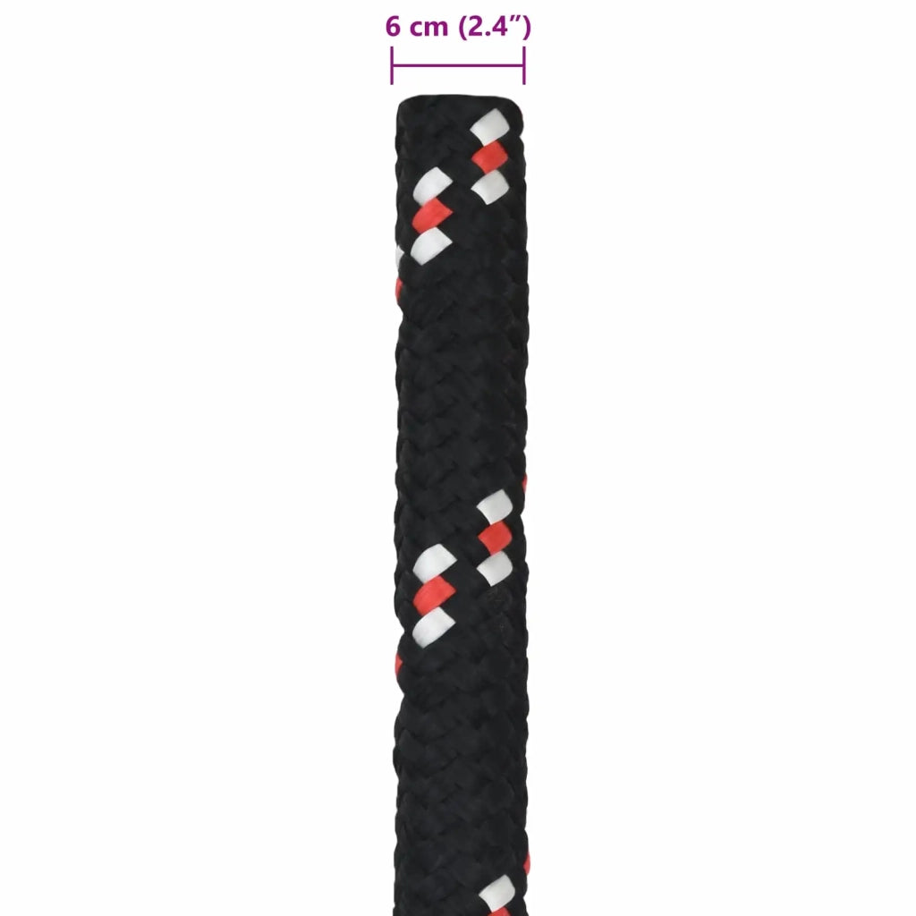 Corda da Barca 6 mm 5 m Nero e Rosso 42029567