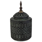 Vaso in ceramica nera, D15,5x31h cm