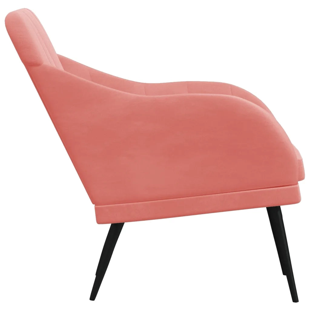 Poltrona Rosa 63x76x80 cm Velluto 351457