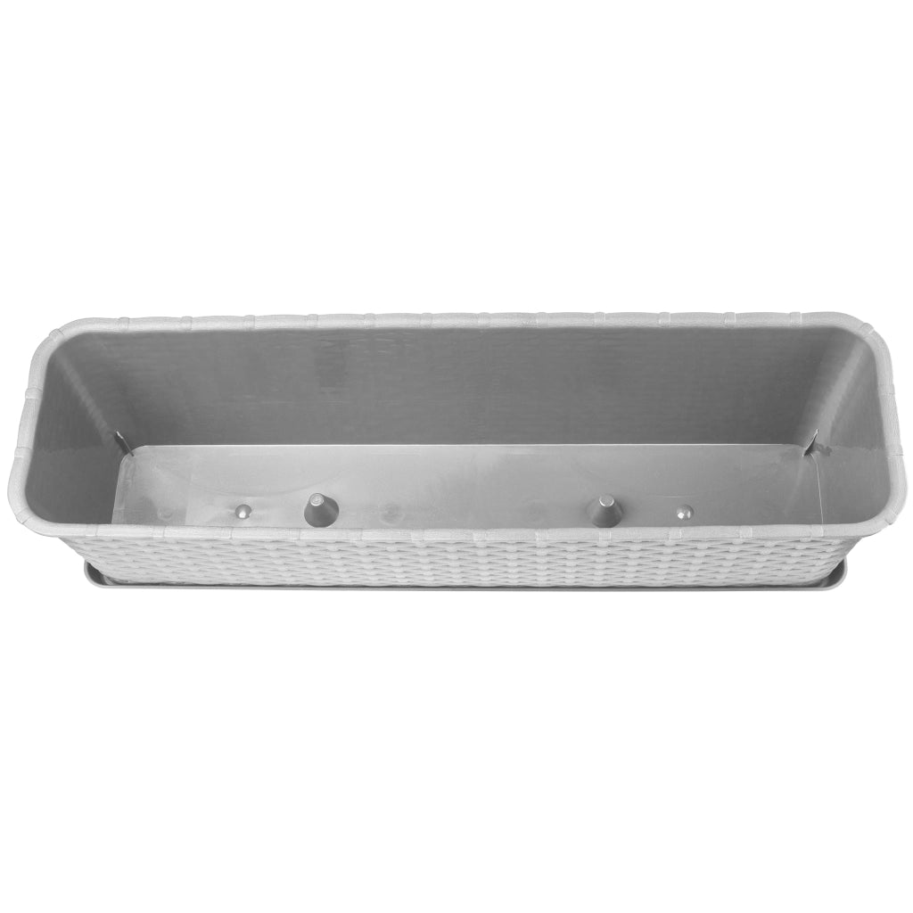 KADAX Fioriera da balcone con supporto per fiori e balaustra, 60 cm