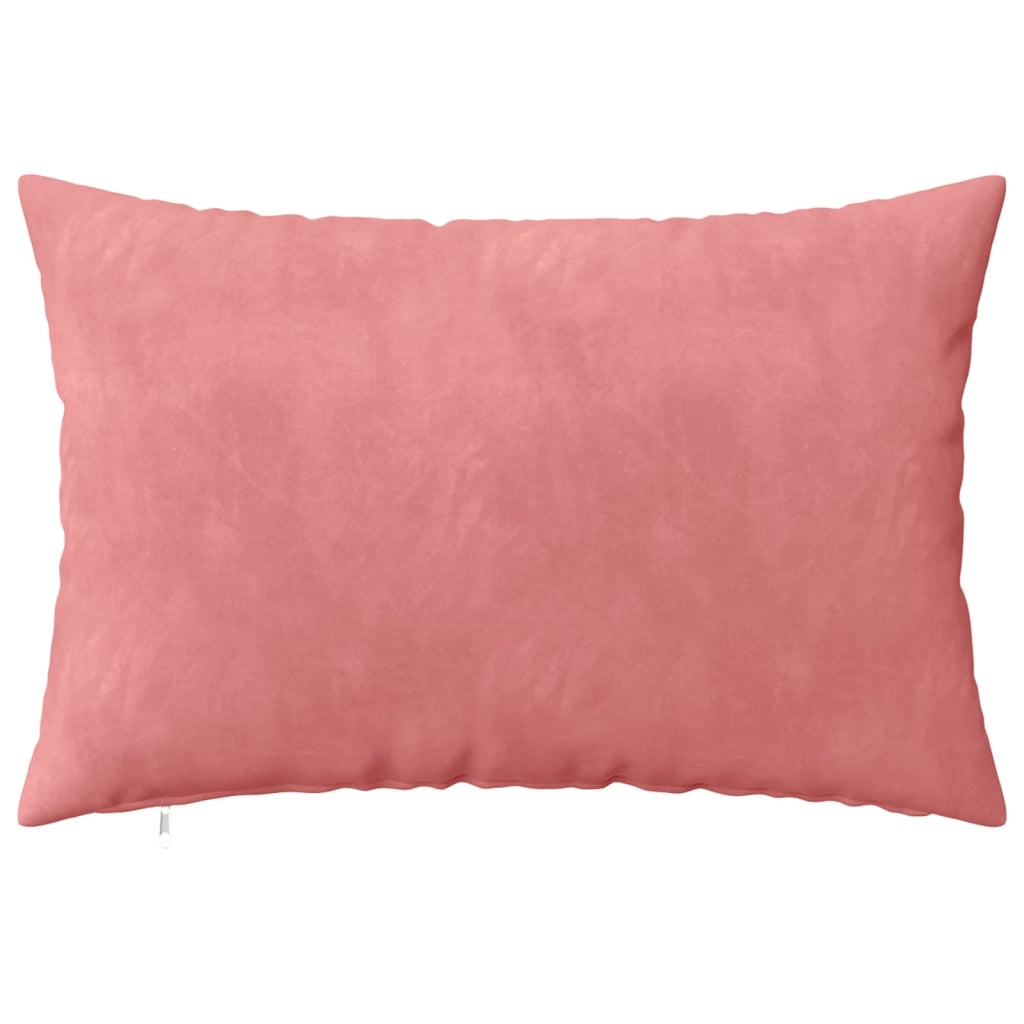 Federa 6 pcs HEERLEN Rosa 30 x 50 cm Velluto 907698