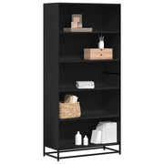 Libreria Nera 80,5x35x170,5 cm in Truciolato 3300855