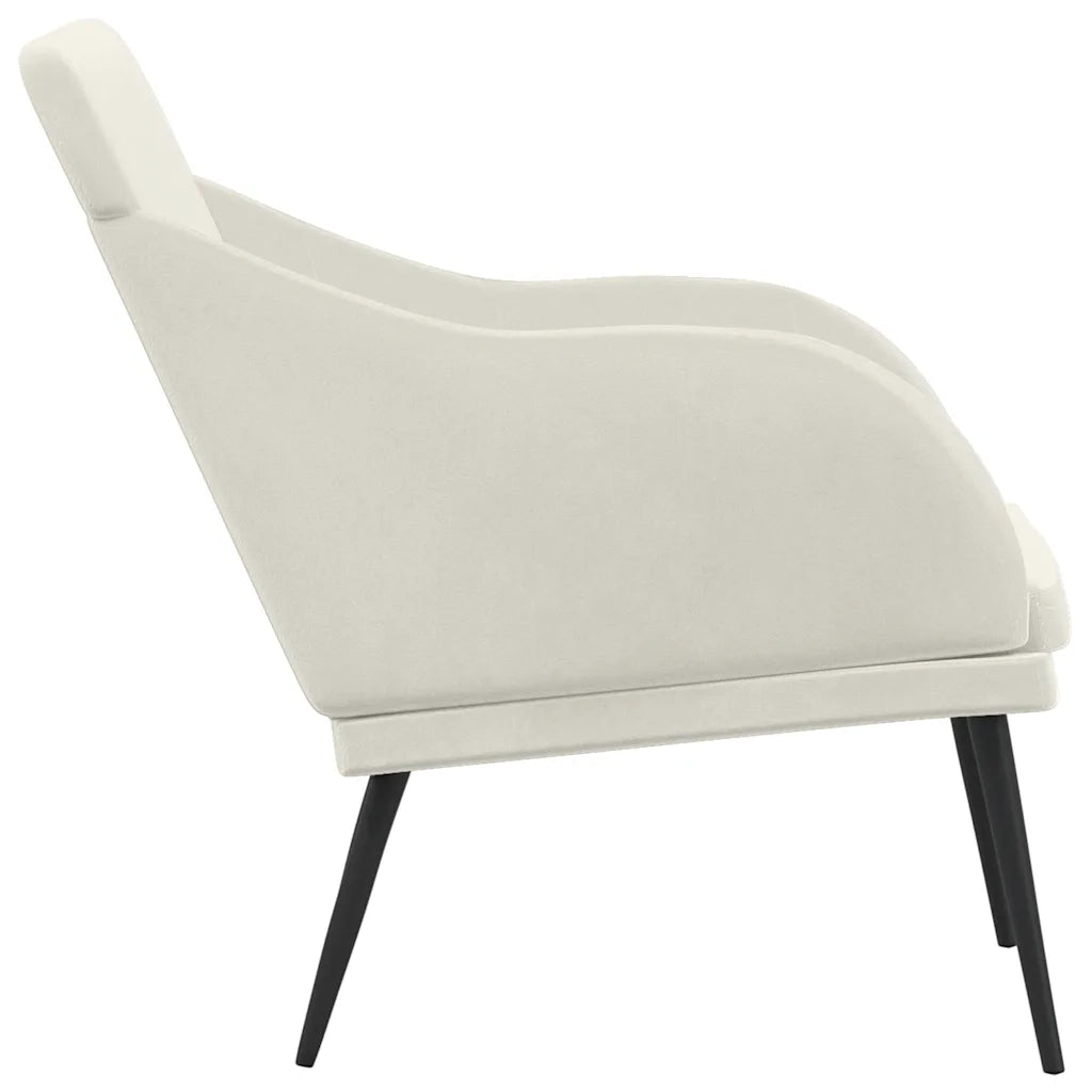 Panca Crema 110x76x80 cm in Velluto 351472