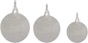 Set di bersagli auto-riformanti in metallo argentato - 3 pezzi.