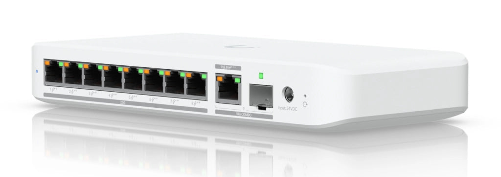 Ubiquiti switch usw-flex-2.5g-8-poe 8 porte poe++ lan 2.5gbe, 1 porta input poe+