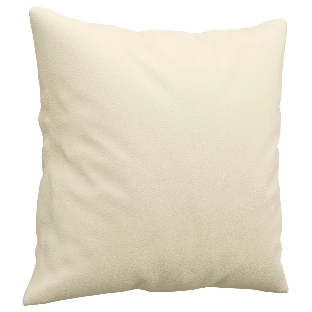 Divano a 2 Posti con Cuscini Crema 120 cm in Similpelle 3200926