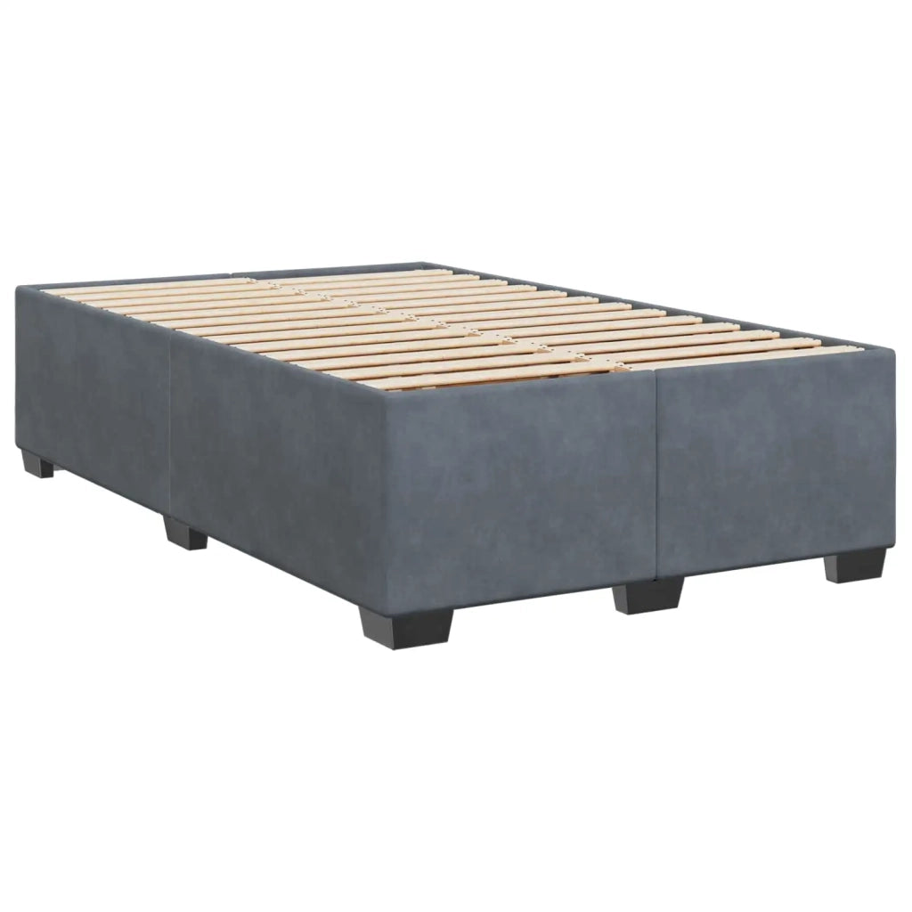 Letto con Box Spring, Materasso e LED Grigio Scuro 120 x 200 cm 3452163