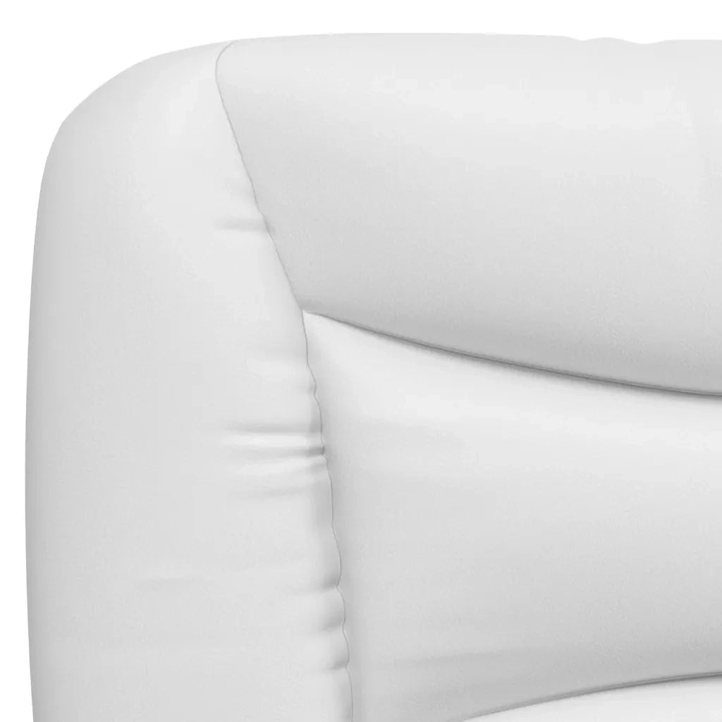 Letto con Materasso Hvar Bianco e Nero 140x200 cm in Similpelle