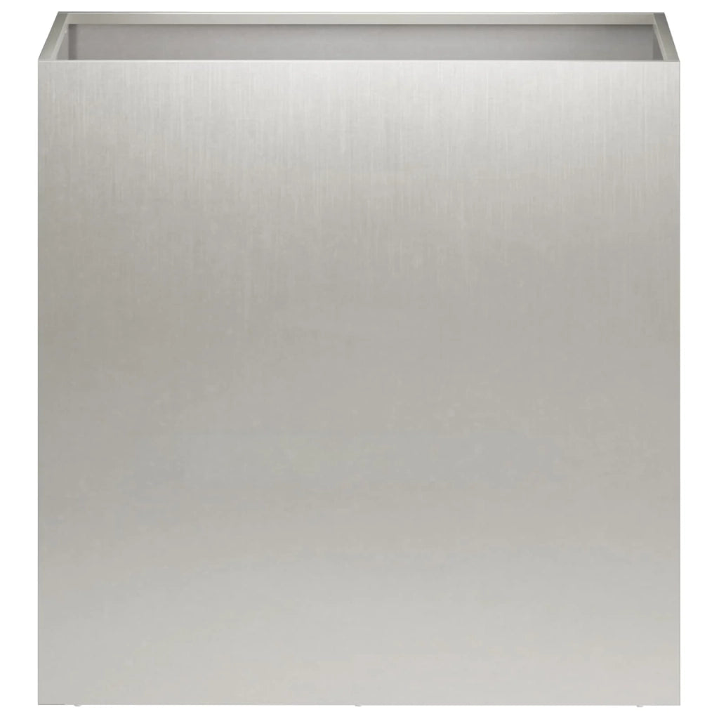 Vaso da giardino 2 pz Argento 50 x 30 x 40 cm Acciaio Inox 8005521