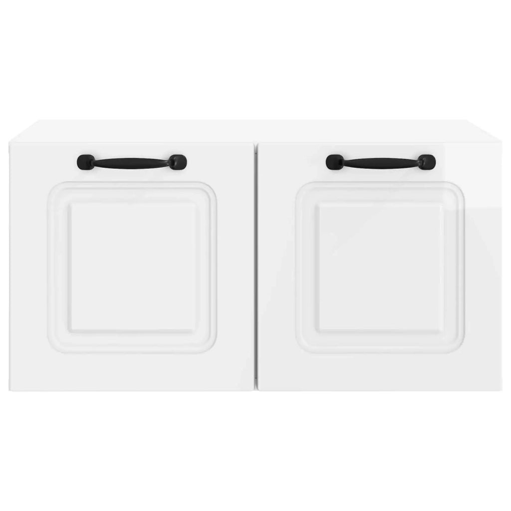 Mobile Porta TV da Muro-Credenza per TV sospesa Bianco Lucido 59,5 x 41 x 30 cm 941847
