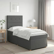 Letto box spring con materasso Grigio Scuro 100 x 200 cm 3453817