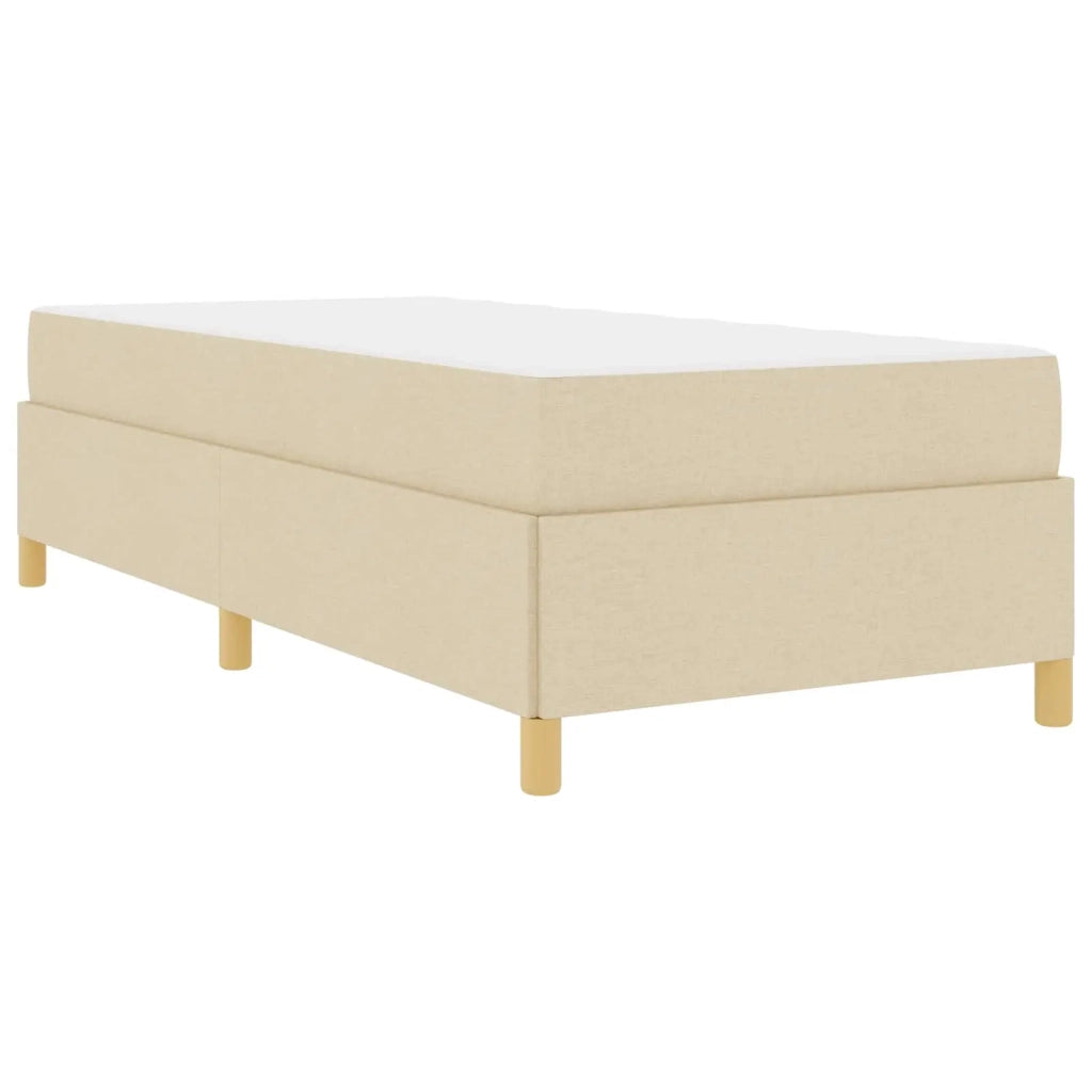 Struttura del letto con materasso Crema 90 x 190 cm Tessuto 3398904
