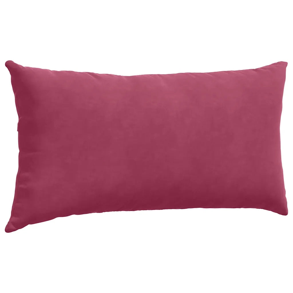 Cuscini da Divano 2 pcs Rosso Vino 80 x 40 cm Tessuto in Cords 42013718