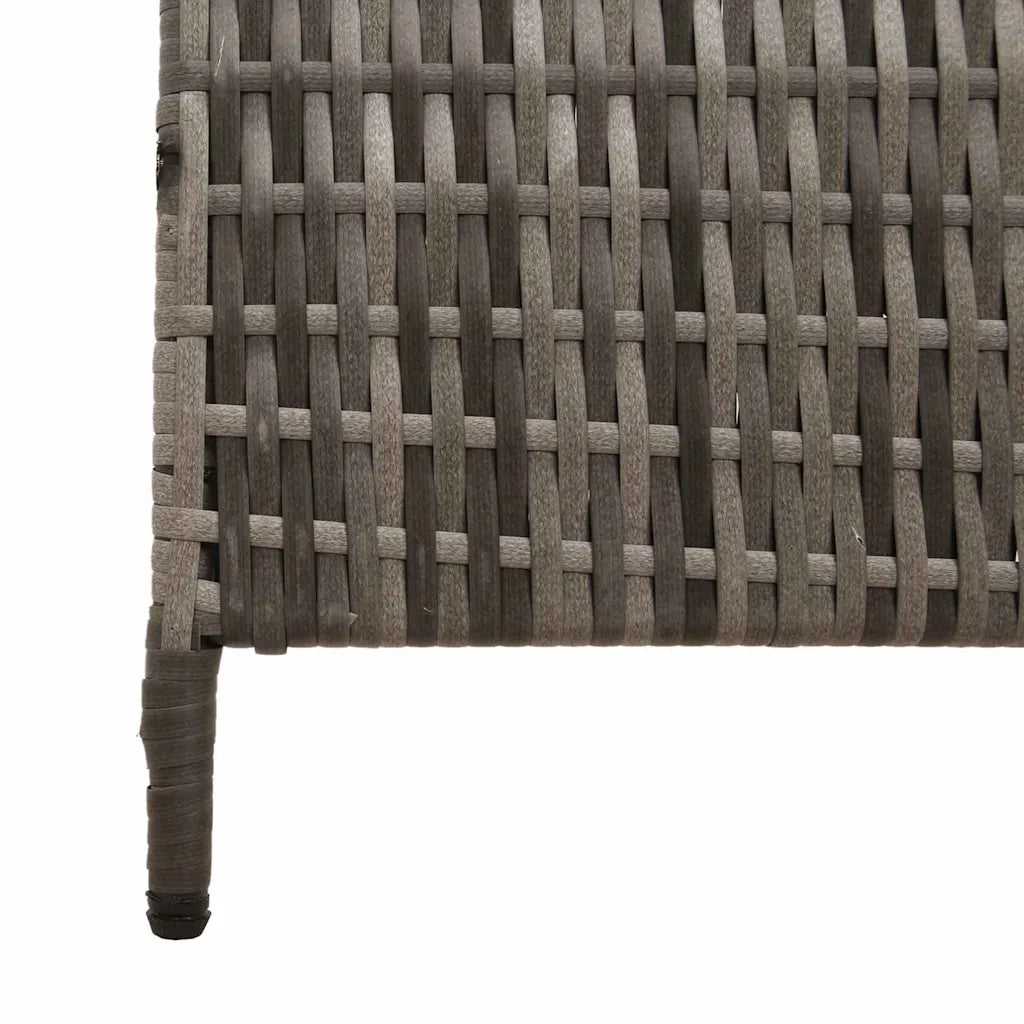 Divider per stanze | Paravento | Divisorio Ambienti Grigio 146 x 180 cm polyrattan