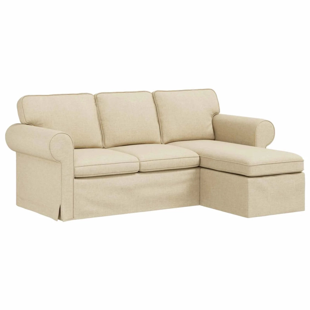 Divano Crema 195 x 138 x 80 cm Tessuto 42024332