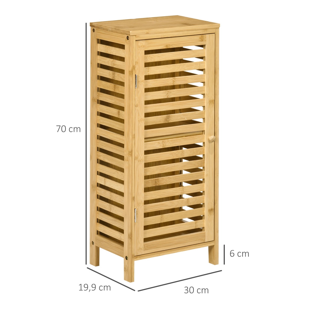 Mobile da Bagno ¨C Minimal ¨C Legno di Bamb¨´ Bianco 30x20x70 cm