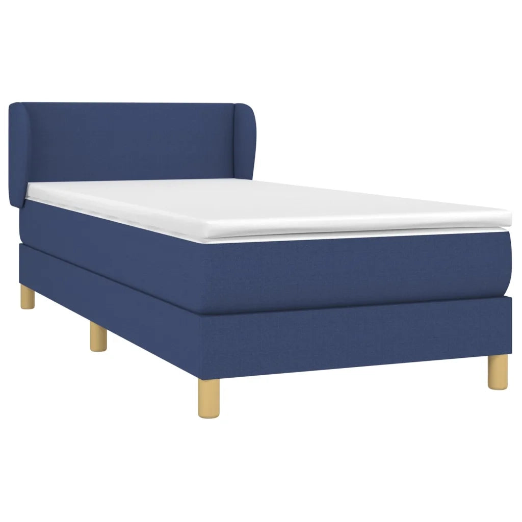 Giroletto a Molle con Materasso-Struttura Letto Blu 80x200 cm inTessuto 561224