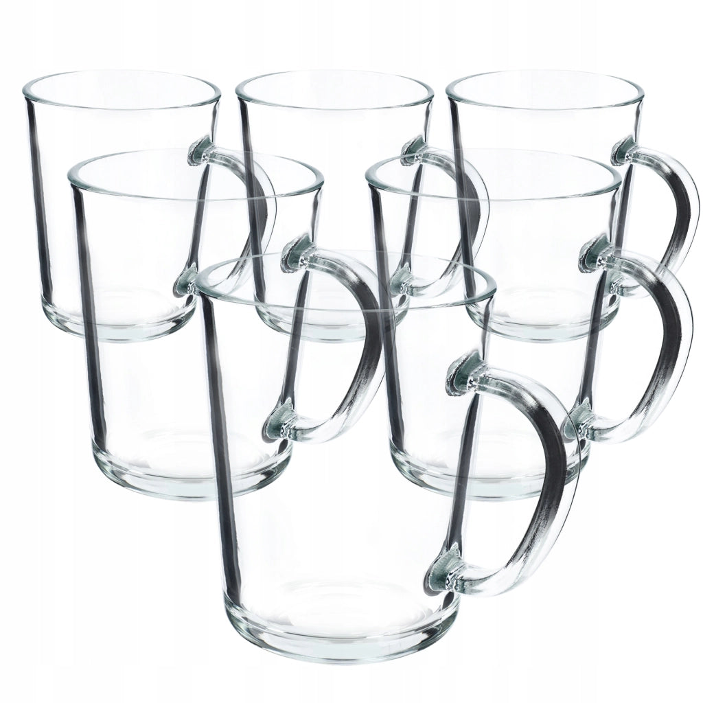 Set di 6 bicchieri da tè e caffè invernali KADAX da 410 ml con manici.