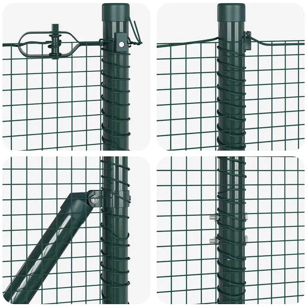 Recinzione da Giardino | Recinzione in rete saldata con punte Acciaio e PVC Verde Rete