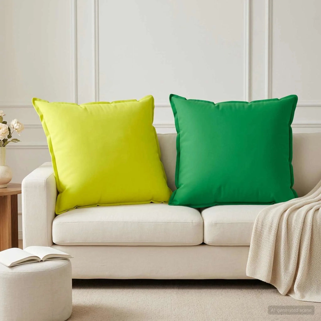 Federa 6 pz HOUTEN Verde 70 x 70 cm Poliestere 921420