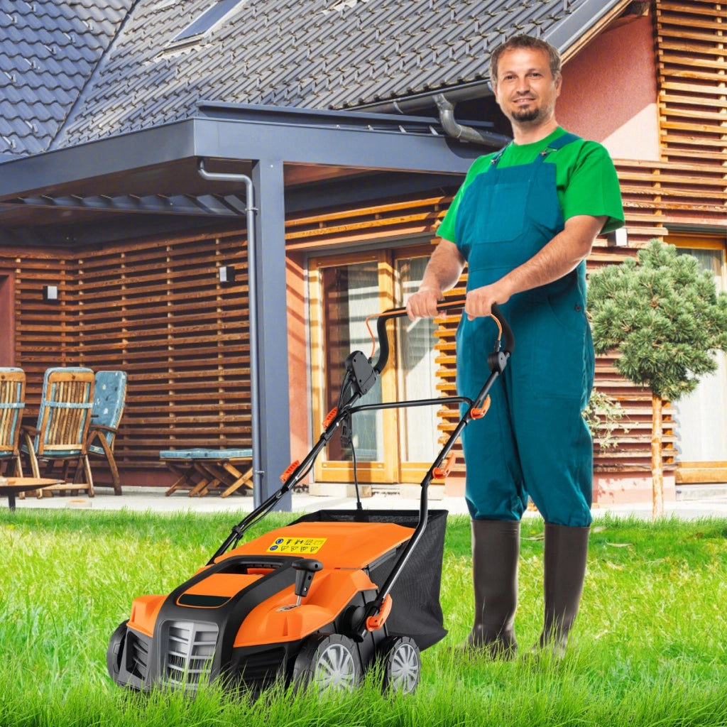 Sarchiatore con regolazione dell'altezza a 3 posizioni e della profondit¨¤ a 5 posizioni, Decespugliatore elettrico Arancione-Attrezzi da giardino