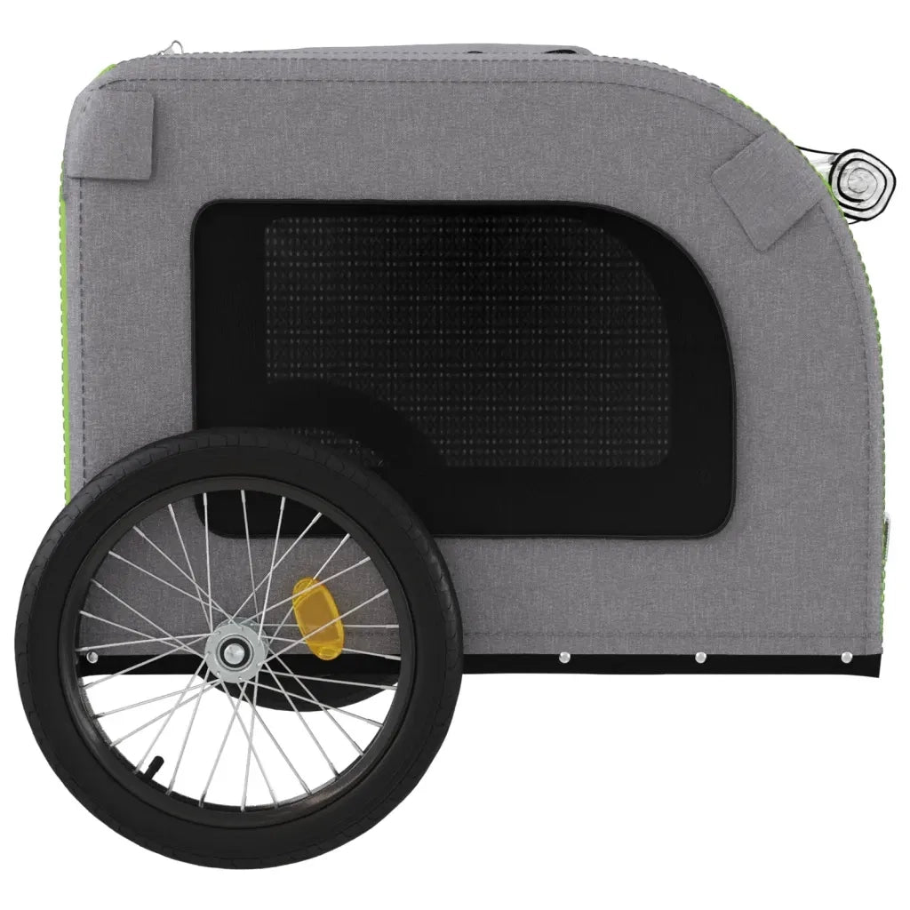 Rimorchio da Bici per Animali Verde e Grigio Oxford e Ferro 93843