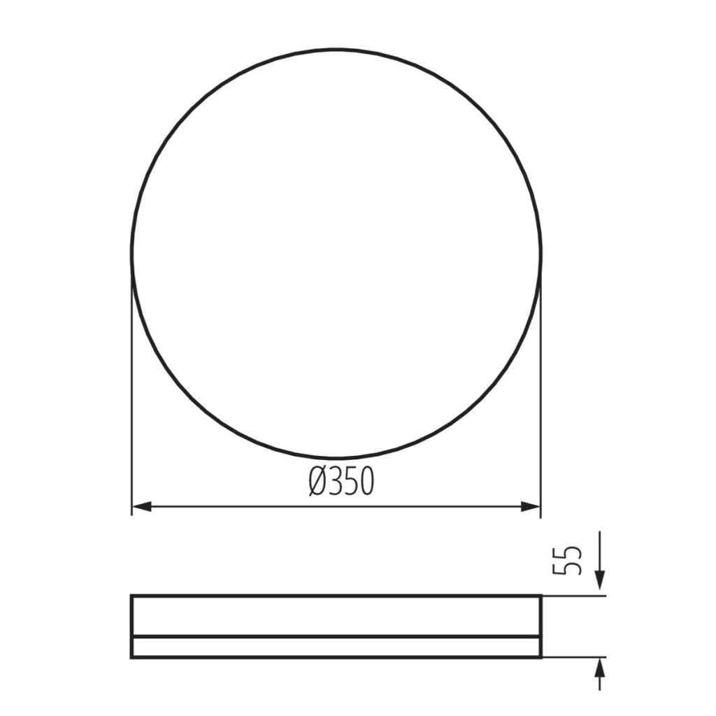 Plafoniera LED con sensore 35cm 35W bianca Kanlux Iper