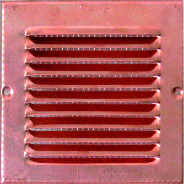 GRIGLIA DI AERAZIONE IN RAME  mm. 140x140