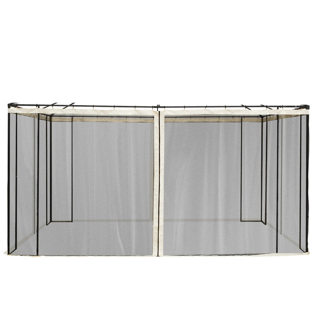 Pannelli Laterali per Carpa da Giardino ¨C zephmum ¨C Grigio 3.5x2 m