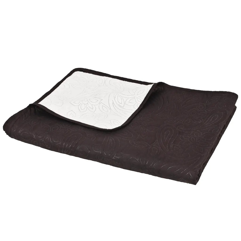 Copriletto Double-Face Trapuntato 220x240 cm Crema e Marrone 132963