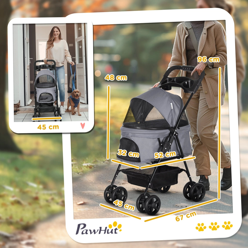 Carrello per Cani Pieghevole ¨C Minimal ¨C Grigio